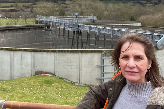 Wera Hobhouse MP at a Sewage Plant. 