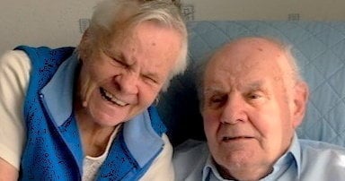 Ruby and Max. Photo released October 11 224.A brother and sister in their 80s have 'gone full circle' and now live in neighbouring rooms in a care home.Ruby and Max grew up side-by-side and in their later years find themselves living together at Catherine House Care Home in Somerset.Despite their separate lives Ruby and Max have always stayed close.And now the loving siblings find themselves reunited at the care home in rooms right next to each other.
