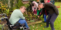 Swallow charity and Rotary Club plant crocus bulbs for polio campaign