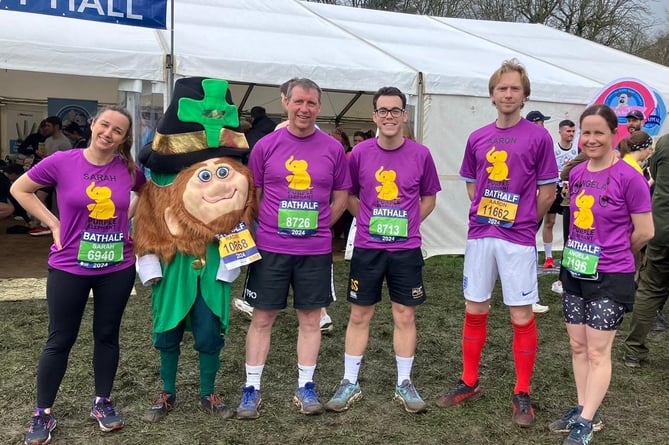 Six of the ten team Purple-Elephant runners who raised almost £2,500 last year