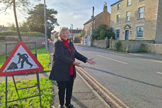 Cllr Anita Collier at the location of the new crossing