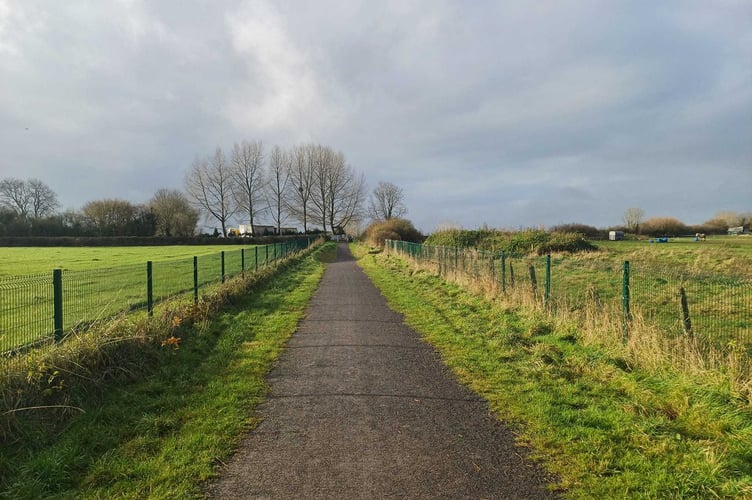 The Strawberry Line Near Ridge Road In Shepton Mallet.