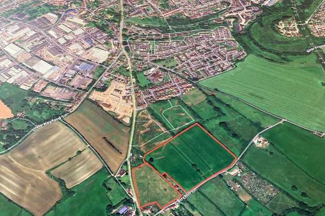 Plans For 140 Homes On The B3092 The Mount In Frome. 