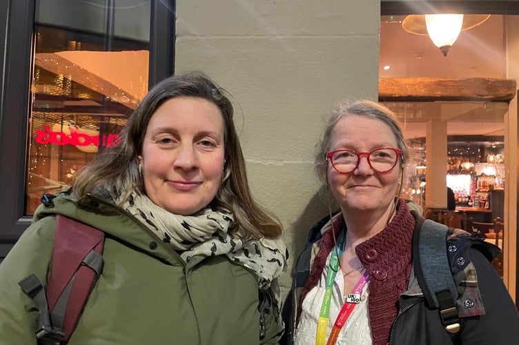 Bridget Petty with Winford councillor Annemieke Waite, who has agreed to be available for Backwell residents while Ms Petty is away (Image: Bridget Petty) 