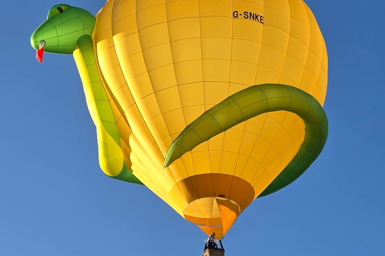 Bath Hot Air Balloon Club's Slither the Snake hot air balloon (Image: Adrian Connor)