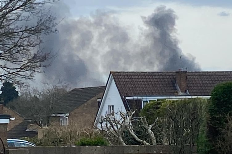 The smoke can be seen through out Westfield and Radstock